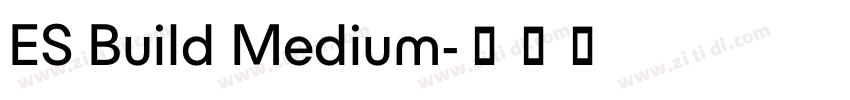 ES Build Medium字体转换 ES Build Medium字体转换